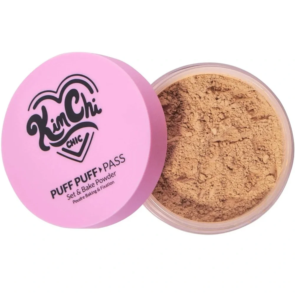 KimChi Chic Suntan Puff Puff Pass Set & Bake Powder- medium tan to tan skin tone